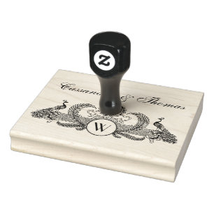 Tampons Encreurs Pics vintages, Deux Noms Monogramme Initial