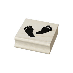Tampons Encreurs Pieds aux pieds nus mignons timbre d'encre de