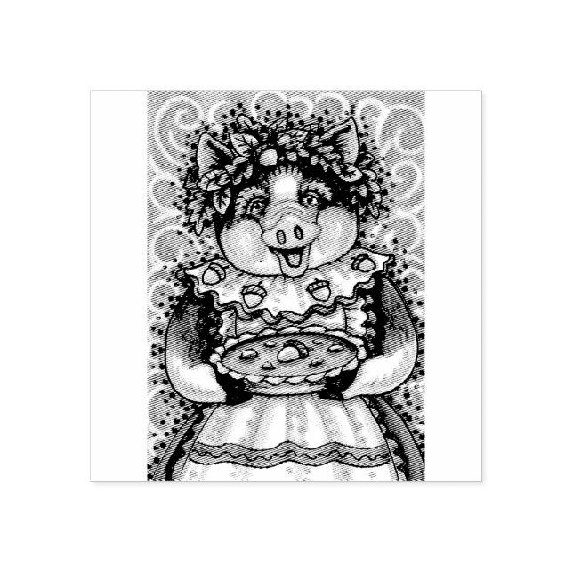 TAMPONS ENCREURS PIG MÈRE'S ACORN PIE RUBBER STAMP (Impression)