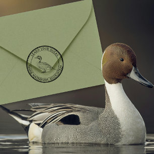 Tampons Encreurs Pintail Duck Waterfowl Nature ou retour Adresse