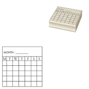 Tampons Encreurs Planificateur de calendrier mensuel