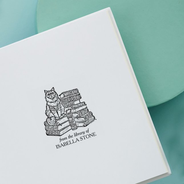 Tampons Encreurs Plaque de chat Vintage personnalisée (Créateur téléchargé)