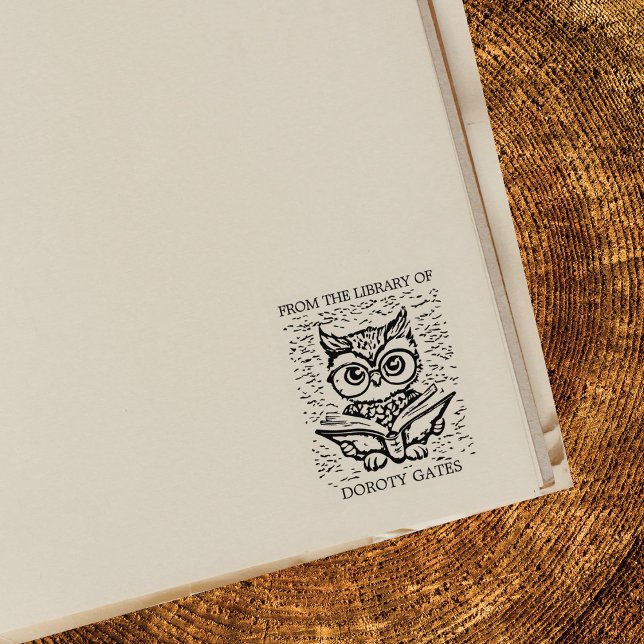 Tampons Encreurs Plaque de réservation de hibou personnalisée (Créateur téléchargé)