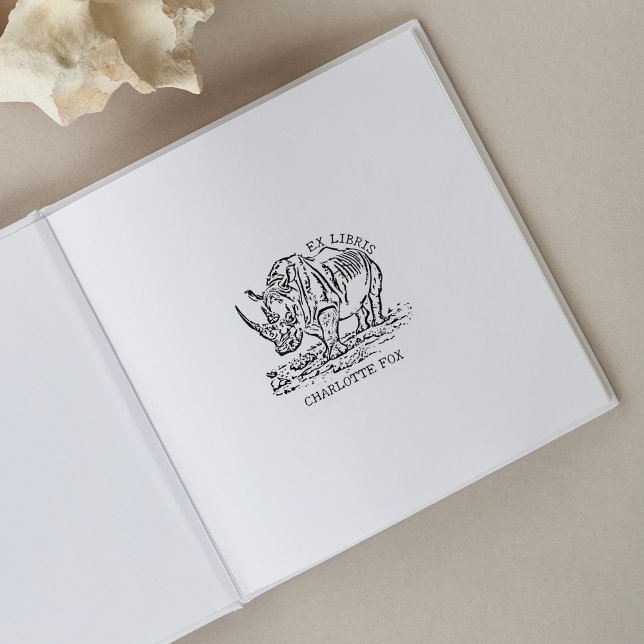 Tampons Encreurs Plaque d'enregistrement personnalisée des Rhinocer (Créateur téléchargé)