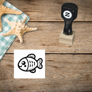 Tampons Encreurs Playful Fish Rubber Stamp