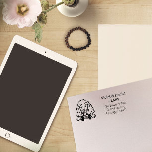 Tampons Encreurs Poodle Dog Adresse de retour