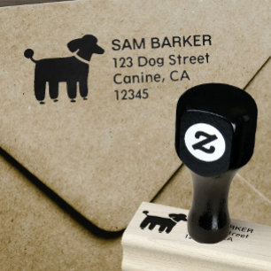 Tampons Encreurs Poodle Lover's Dog Breed Adresse de retour