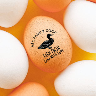 Tampons Encreurs Posé avec amour ferme oeufs de canard frais