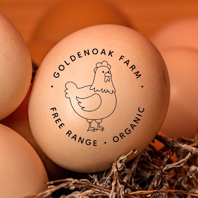 Tampons Encreurs Poulet de caniche mignon OEufs frais de ferme pers (Créateur téléchargé)