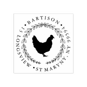 Tampons Encreurs Poulet de poule à l'entreprise ADRESSE Timbre en 