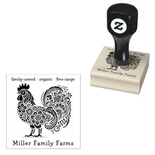 Tampons Encreurs Poulet Floral Agriturismo OEufs frais Carton perso