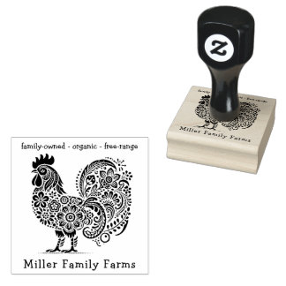 Tampons Encreurs Poulet Floral Agriturismo OEufs frais Carton perso