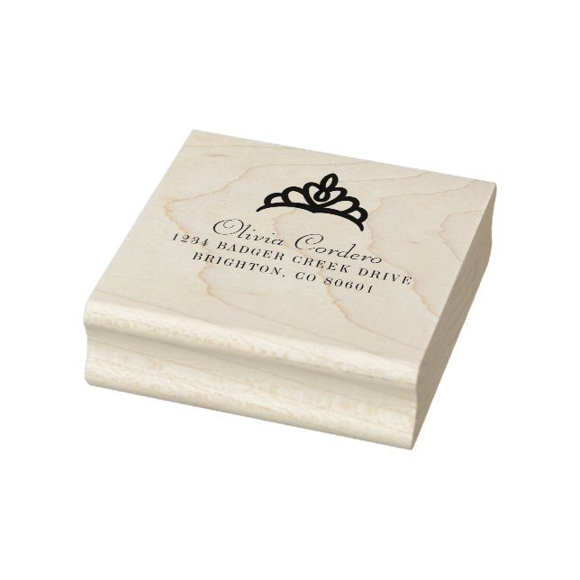 Tampons Encreurs Princess Tiara Nom et adresse (Tampon)