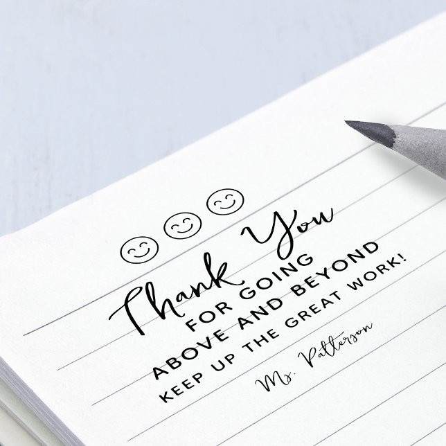 Tampons Encreurs Professeur de Merci de rétroaction positive (Positive Feedback Thank You Teacher Rubber Stamp)