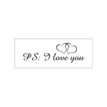 PS romantique Je t'aime Coeurs