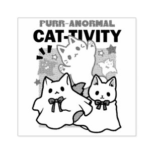 Tampons Encreurs Purr-anormal Cat Cat mignonne Halloween Conception