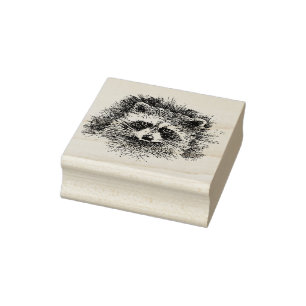 Tampons Encreurs Raccoon Face Nouveau Timbre En Caoutchouc Monté