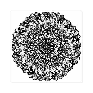 Tampons Encreurs Rainbow Hearts Retro Mandala
