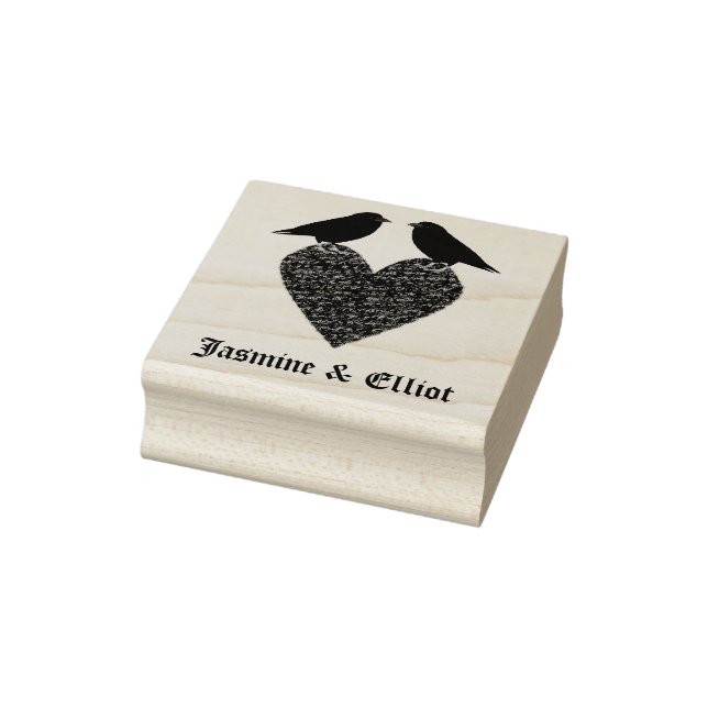 Tampons Encreurs Ravens gothiques et Black Heart Custom (Tampon)