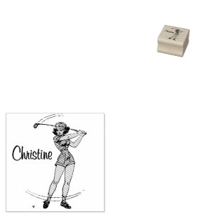Tampons Encreurs Réchauffez-vous pour Golfing Personal Lady Golfer