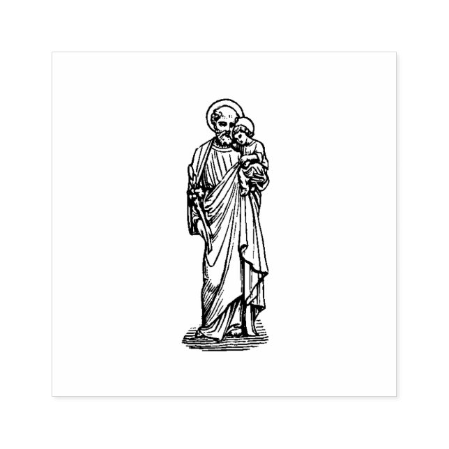 Tampons Encreurs Religieux catholique Saint Joseph et Enfant Jésus (Impression)