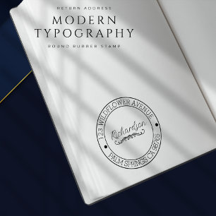 Tampons Encreurs Retourner l'adresse de la typographie moderne