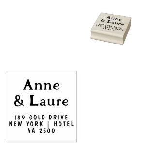 Tampons Encreurs Retro Super Couple Names Chic Boho Adresse de reto