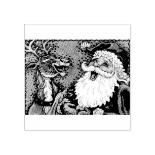TAMPONS ENCREURS RIRE PÈRE NOËL & REINDEER, POMPIER EN CAOUTCHOUC D