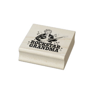 Tampons Encreurs Rockstar Grandma - Design musical amusant et rétro