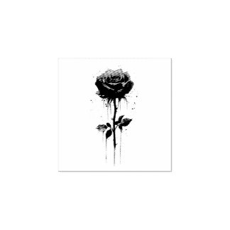 Tampons Encreurs Rose de sang coulant : Art Floral Gothique