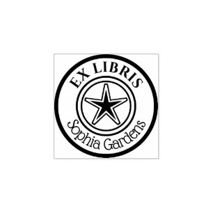 Tampons Encreurs Round Ex Libris Star Motif