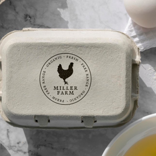 Tampons Encreurs Russe Famille Agritourisme Poulets Oeuf Carton (Rubber Stamp Mock-up)