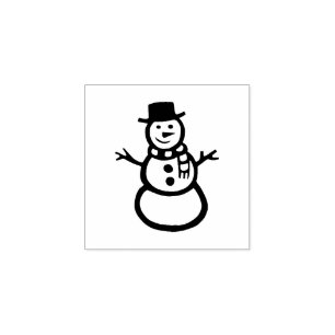 Tampons Encreurs Rustic Folk Art Snowman Noël Hiver Caoutchouc St