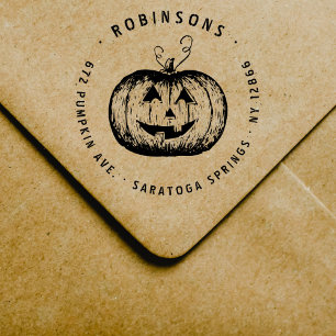 Tampons Encreurs Rustic Jack O´Lantern Citrouille Adresse d´Hallowe