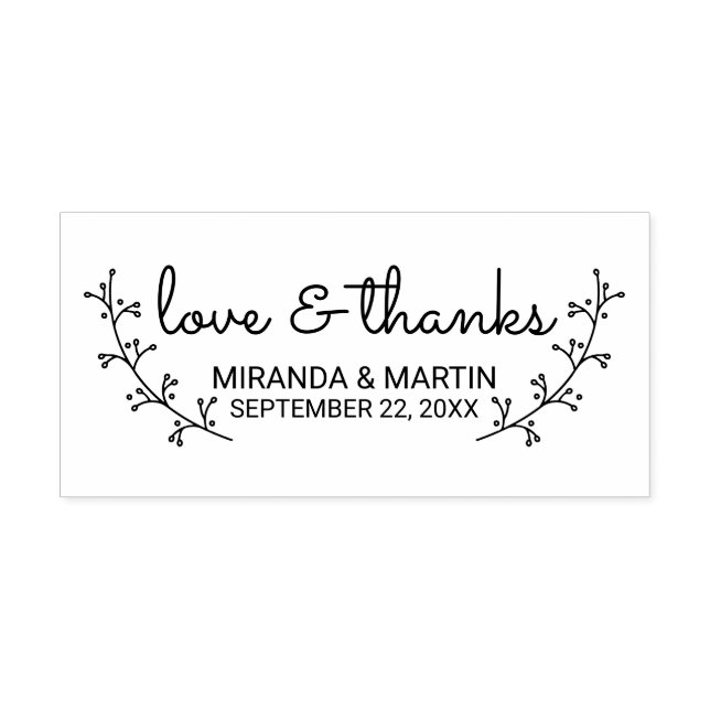 Tampons Encreurs Rustic Laurels Wedding Favor (Impression)