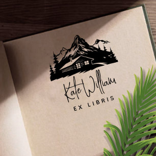 Tampons Encreurs Rustic Mountains & Pines Ex libris
