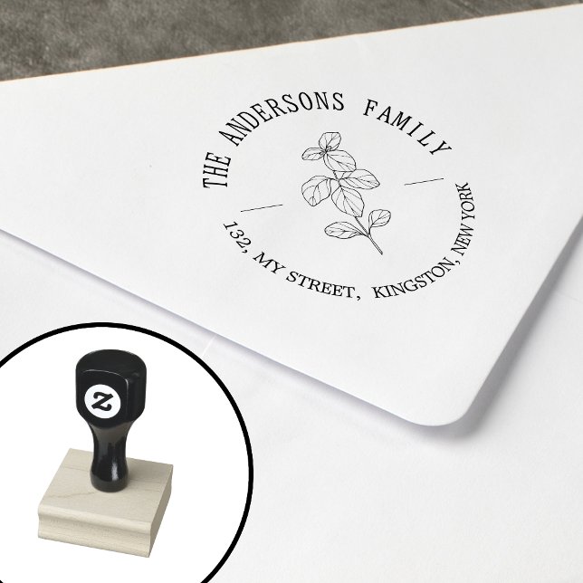 Tampons Encreurs Rustique Botanique Nom de famille Feuille (Créateur téléchargé)