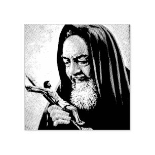 Tampons Encreurs Saint Padre Pio Priest Crucifix