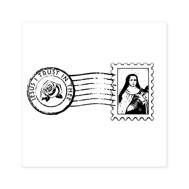 Tampons Encreurs Saint-Thérèse catholique Saint-Jésus Je fais confi (Impression)