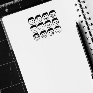 Tampons Encreurs Santé mentale, Humeur Humeur Emojis, Journal