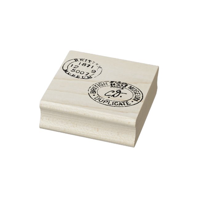 Tampons Encreurs Sceau de musée Vintage authentique avec couronne e (Tampon)