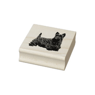 Tampons Encreurs Scottish terrier jolie vue frontale joyeuse
