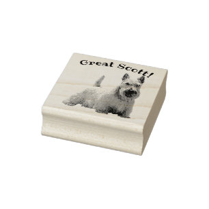 Tampons Encreurs Scottish Terrier, noir/blanc, Great Scott !