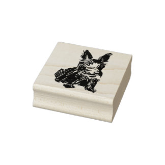 Tampons Encreurs Scottish Terrier - Scottie dog sketch rubber stamp