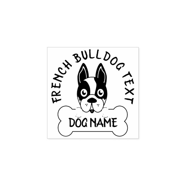 Tampons Encreurs Scrapbooking d'amour de chiot Bouledogue Français (Impression)