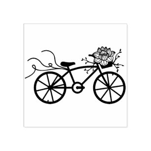 Tampons Encreurs Scrapbooking romantique à fleurs de vélos
