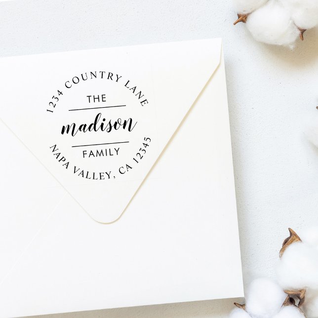 Tampons Encreurs Script circulaire | Créez votre propre adresse de  (Créateur téléchargé)