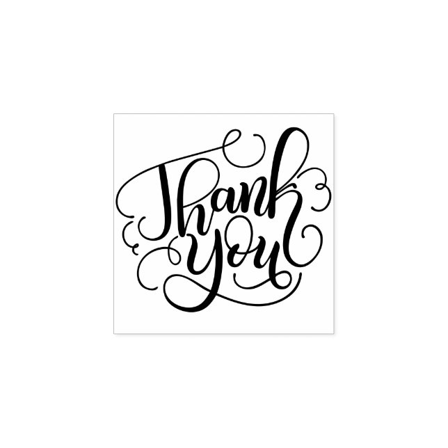 Tampons Encreurs Script de Merci lettres main Whimsical (Impression)