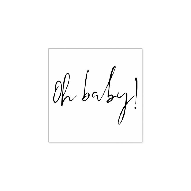 Tampons Encreurs Script de signature Douche simple Oh Baby (Impression)