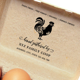 Tampons Encreurs Script décoratif Timbres d'affaires au poulet